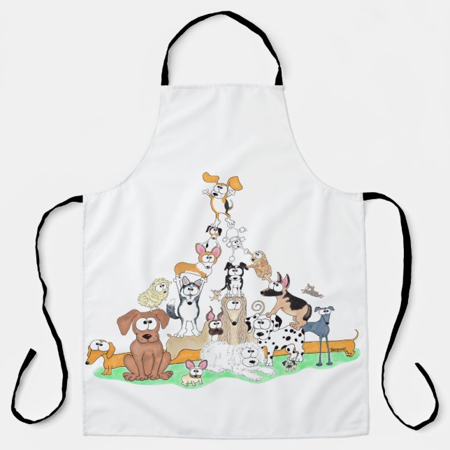 So So Long Dachshund and the Top Dog Beagle Apron (Front)