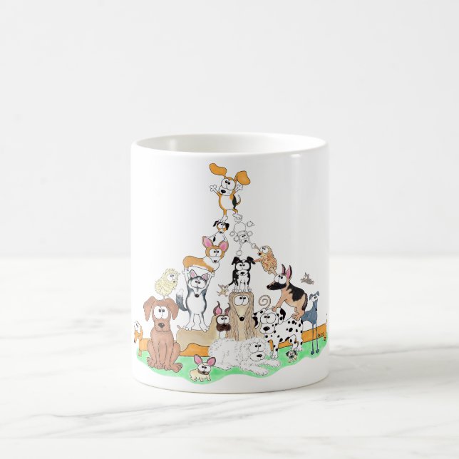 So So Long Dachshund and the Top Dog Beagle Coffee Mug (Center)