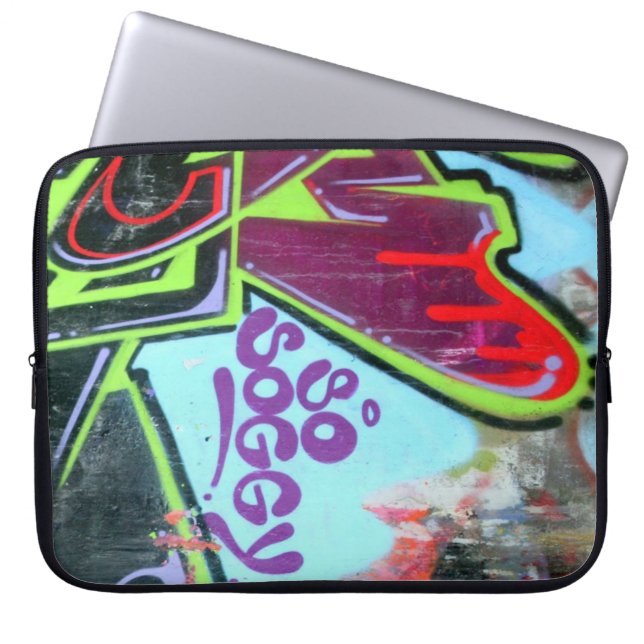" so soggy" graffiti laptop case (Front)
