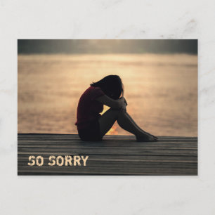 SO SORRY - a sad girl Postcard