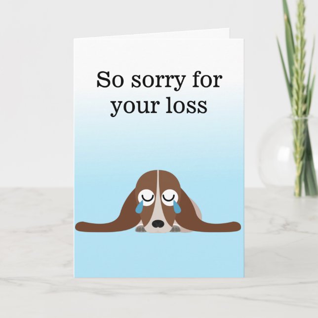 So Sorry for your Loss Dog Card (Front)