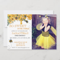 So Sweet Bee Honey Birthday Photo Party