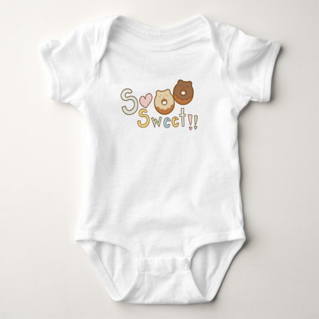 So Sweet Doughnut Foodie  Baby Bodysuit (Front)