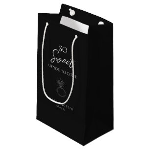 'So Sweet Of You To Come' Candy Midnight Black Small Gift Bag
