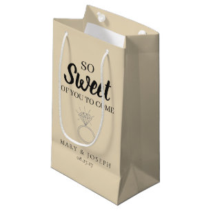 'So Sweet Of You To Come' Candy Wedding Champagne Small Gift Bag