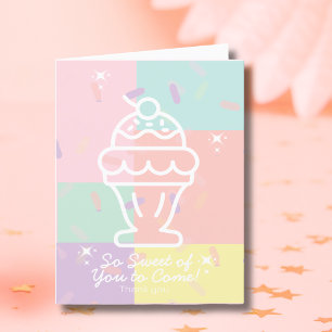 So Sweet of You to Come! Folded Thank You Card