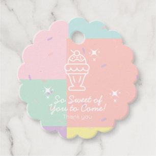 So Sweet of You to Come! Retro Ice Cream Thank You Favour Tags