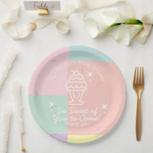 So Sweet of You to Come! Retro Ice Cream Thank You Paper Plate