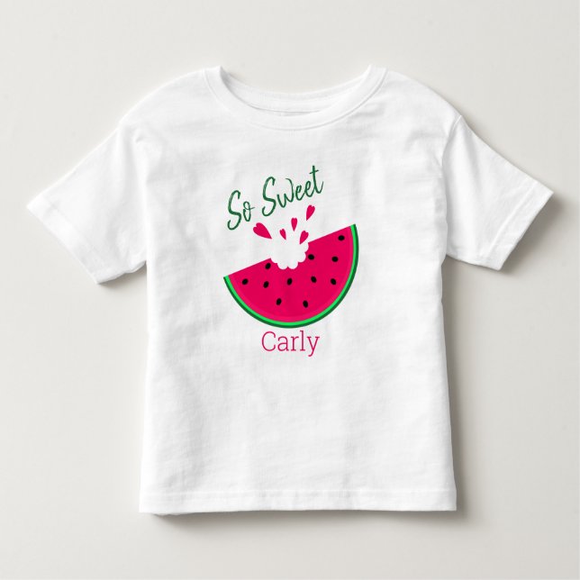 So Sweet, personalised cute hearts watermelon Toddler T-Shirt (Front)