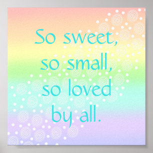 So Sweet, So Small Baby Nursery Print