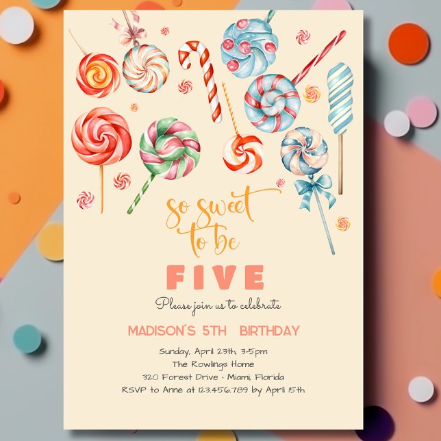 So sweet to be delicious kids birthday invitation (Creator Uploaded)
