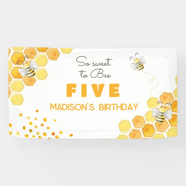 So sweet to bee kids birthday  banner (Horizontal)