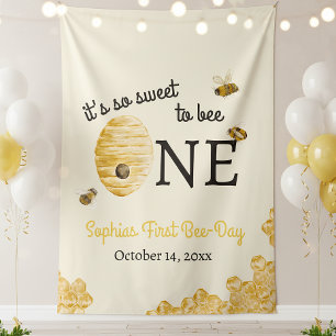 So Sweet To Bee One First Birthday Honeycomb Tapestry