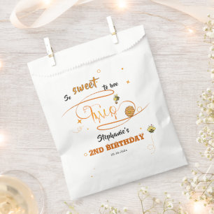 So Sweet To Bee Two Cute Honey Bee 2nd Birthday Favour Bags