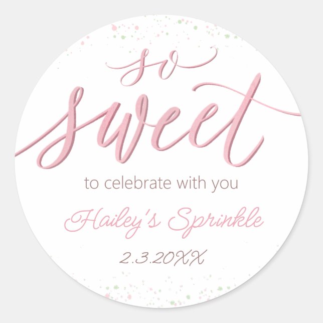 So Sweet to Celebrate Sticker (Front)