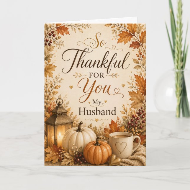 So Thankful For You My Husband Card (Front)