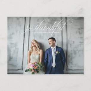 So Thankful Wedding Thank You Post Card