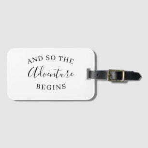 & SO THE ADVENTURE BEGINS Travel FAVOR LUGGAGE TAG