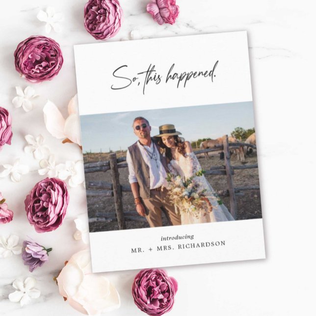 So This Happened Elopement Photo Postcard (Creator Uploaded)