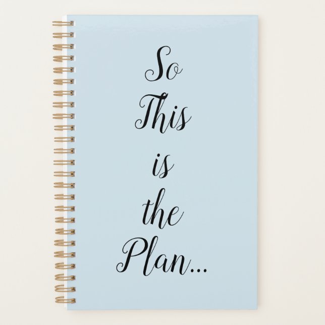 So This is the Plan Spiral Planner (Front)
