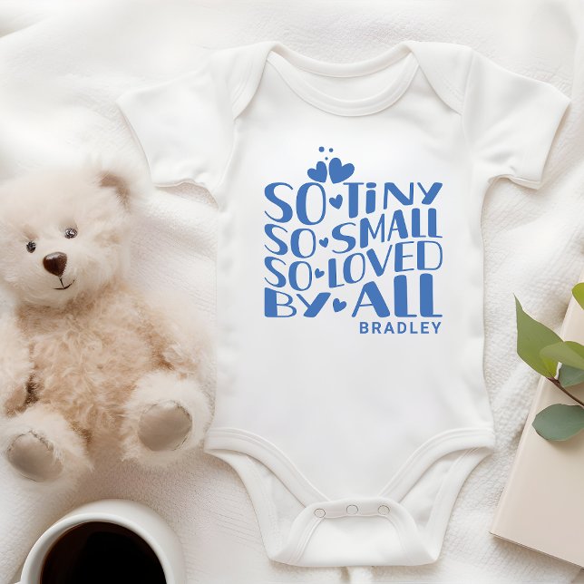 So Tiny Small Loved By All Baby Newborn Name Baby Bodysuit (Creator Uploaded)