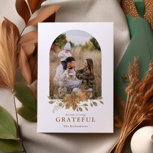 "So Very Grateful" Thanksgiving Photo Holiday Card
