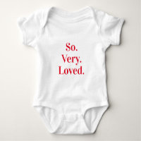 SO VERY LOVED plain serif modern lowercase red