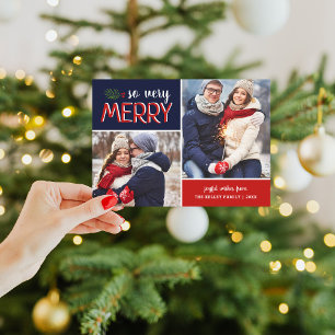 So Very Merry 2 Photo Collage Holiday Card