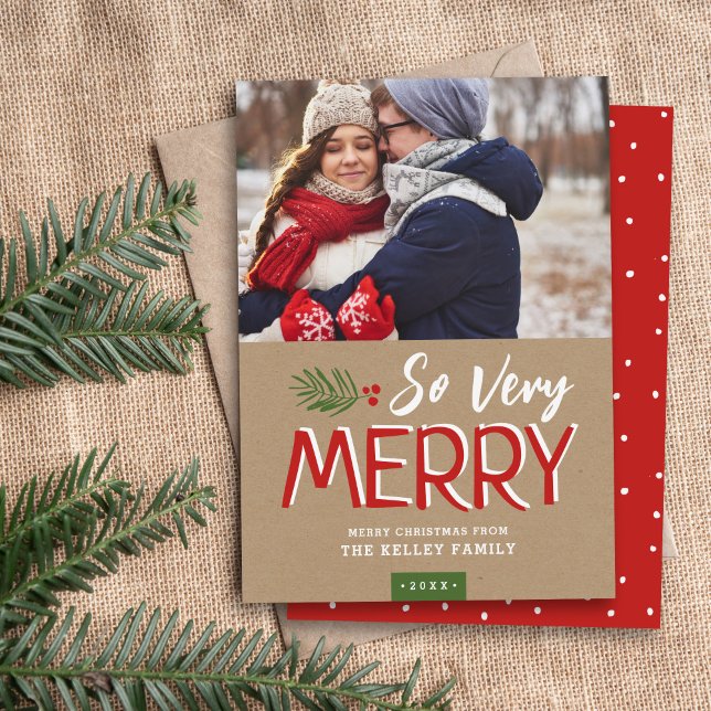 So Very Merry Holiday Photo Card (Creator Uploaded)