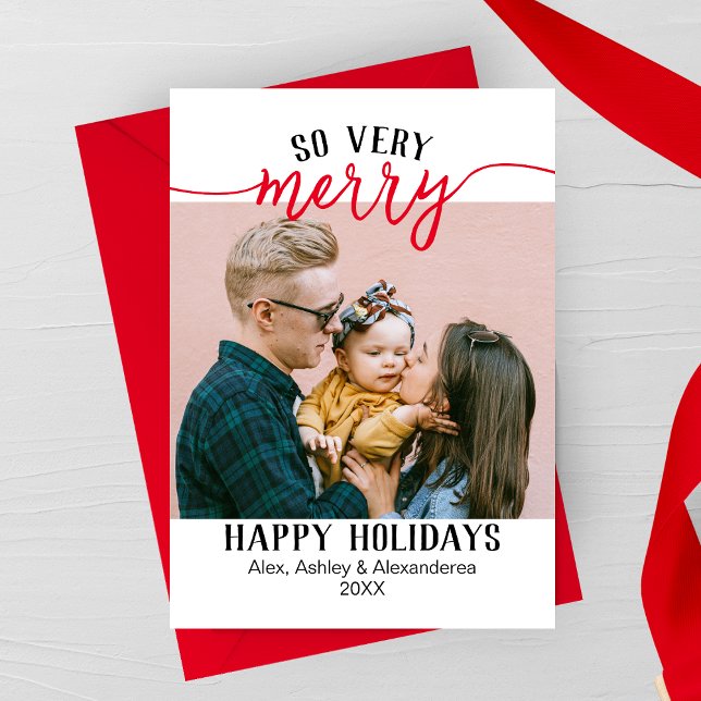 So Very Merry Holiday Photo Card (Creator Uploaded)