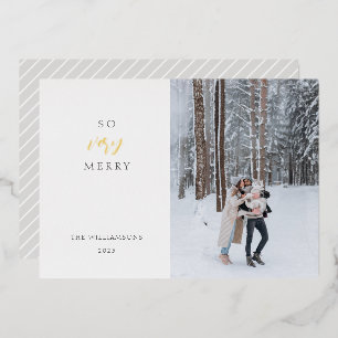 So Very Merry Modern Script Photo Christmas