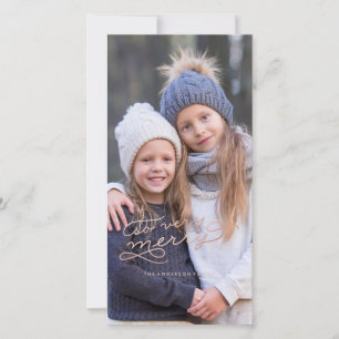 SO VERY MERRY ROSE GOLD Christmas Card