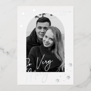 So Very Merry Silver Foil Arch Photo