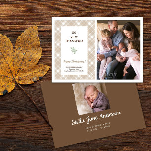 So Very Thankful   Birth Announcement Thanksgiving