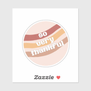 So Very Thankful Circle Sticker