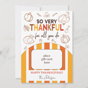 So Very Thankful Fall Thanksgiving Gift Card Holde