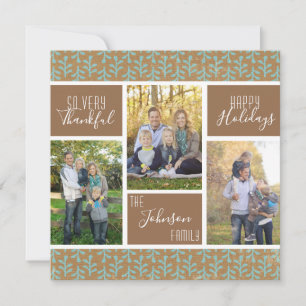 So Very Thankful Photo Collage Thanksgiving Holiday Card
