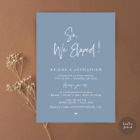 So, We Eloped, Modern Wedding Elopement Dinner