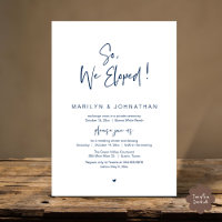 So, We Eloped, Modern Wedding Elopement Dinner