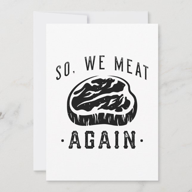 So We Meat Again Thank You Card (Front)