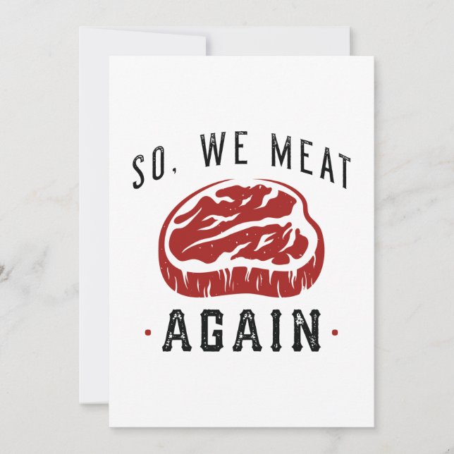 So We Meat Again Thank You Card (Front)