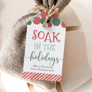 Soak in the Holidays Bath Bomb Christmas Gift Tags