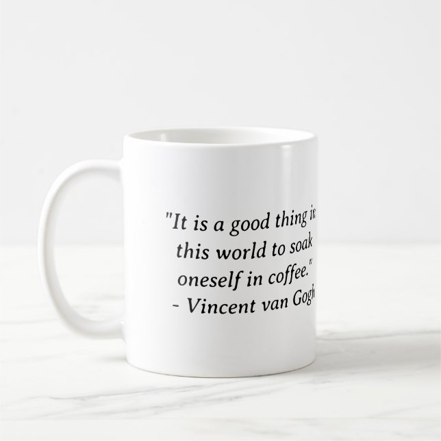 Soak Onesself in Coffee Van Gogh Mug (Left)