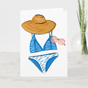 Soak up the Sun - Blue Swimsuit 2 Card