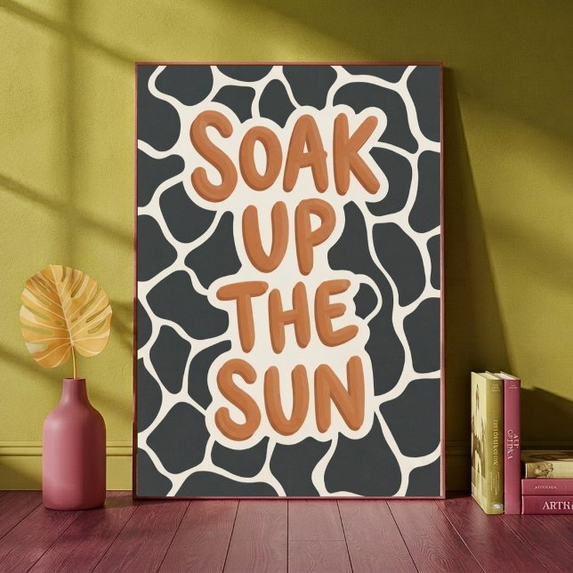 Soak Up The Sun Giraffe Print Pattern Typography (Creator Uploaded)