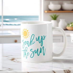 Soak Up The Sun Summer Typography Coffee Mug
