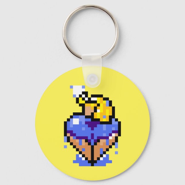 Soaking wet blonde Keychain (Front)
