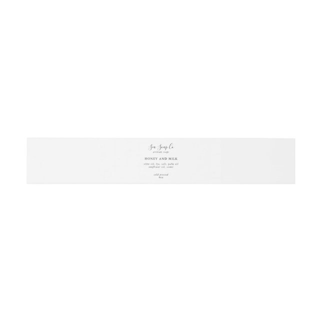 Soap Bands Invitation Belly Band (Flat)