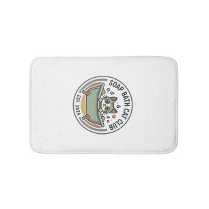 Soap Bath Cat POD Vector Art - Soap Bath Cat Club_ Mat