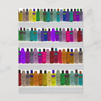 Soap Bottle Rainbow - for bathrooms, salons etc Postcard